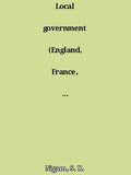 Local Government In India, England, France & U.S.A.