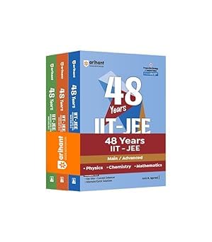 Arihant 48 Years IITJEE Physics, Chemistry, Math | Chapterwise and Topicwise Solved Papers | Advanced (20251978) and Main (202