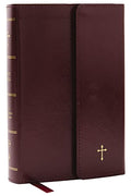 NKJV Compact ParagraphStyle Bible w/ 43,000 Cross References, Burgundy Leatherflex w/ Magnetic Flap, Red Letter, Comfort Print: