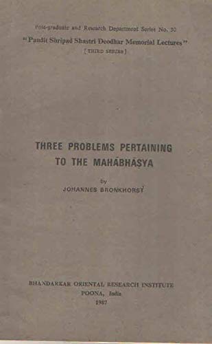 Three Problems Pertaining To The Mahabhasya
