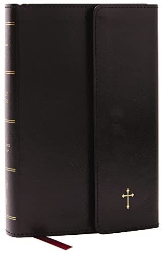 NKJV Compact ParagraphStyle Bible w/ 43,000 Cross References, Black Leatherflex w/ Magnetic Flap, Red Letter, Comfort Print: Ho