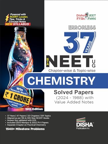 Errorless 37 Years Nta Neet (Ug) ChapterWise & TopicWise Chemistry Solved Papers (2024  1988) With Value Added Notes 19Th Edi
