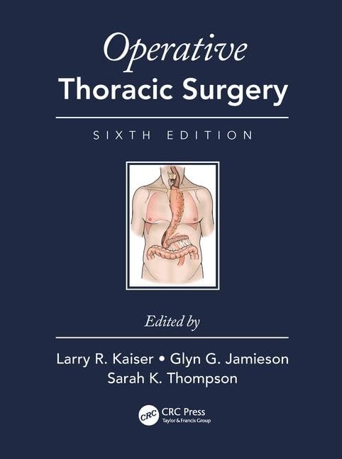 OPERATIVE THORACIC SURGERY 6ED (HB 2018)