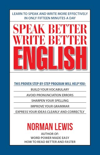Speak Better Write Better  English