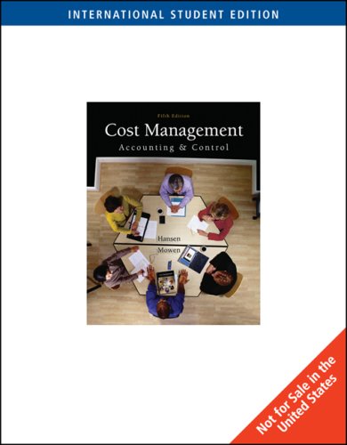 Cost Management: Accounting and Control