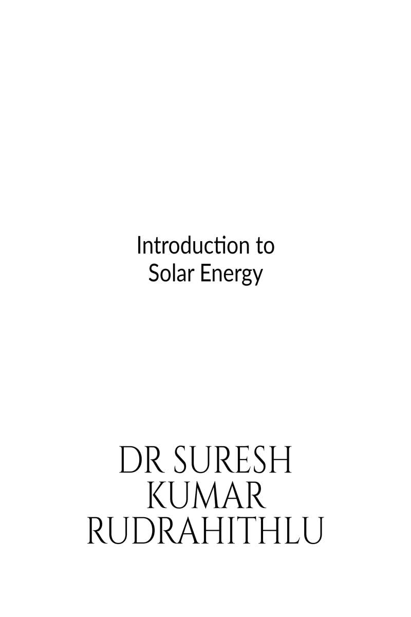 Introduction to Solar Energy