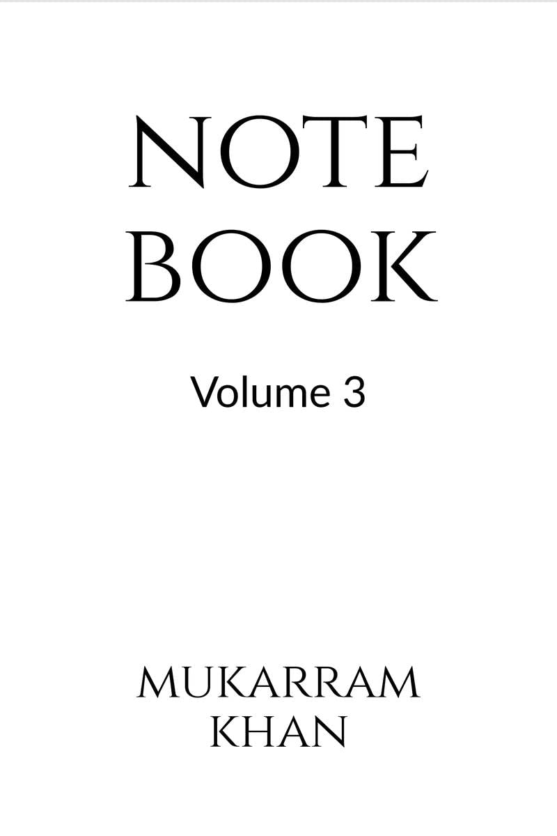 NOTEBOOK VOLUME 3 : Volume 3