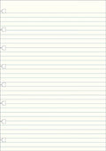 Filofax A5 Notebook Refill  Ruled Paper White