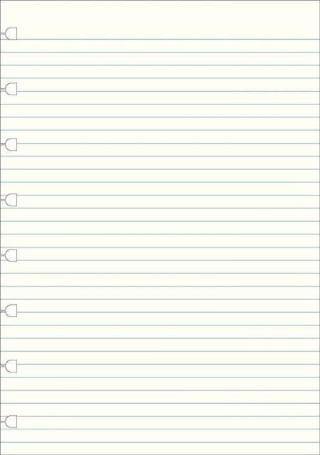 Filofax A5 Notebook Refill  Ruled Paper White