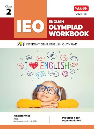 MTG International English Olympiad (IEO) Workbook for Class 2  MCQs, Previous Years Solved Paper and Achievers Section  SOF Ol