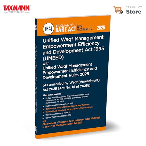 Taxmanns Unified Waqf Management Empowerment Efficiency and Development Act 1995 (UMEED) with Unified Waqf Management Empowerm