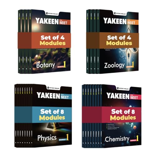(Old Edition) PW Yakeen for NEET Droppers Physics, Chemistry, Botany and Zoology Modules with Solutions & 30 OMR Sheets (2024 Ed