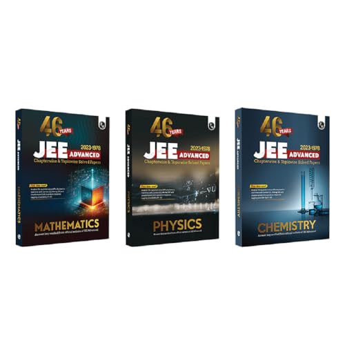 (Old Edition) PW 46 Years Physics, Mathematics and Chemistry Combo Set of 3 Books Chapterwise and Topicwise Solved Papers PYQ of