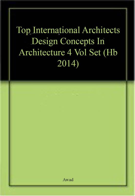 Top International Architects Design Concepts In Architecture 4 Vol Set (Hardcover 2014)