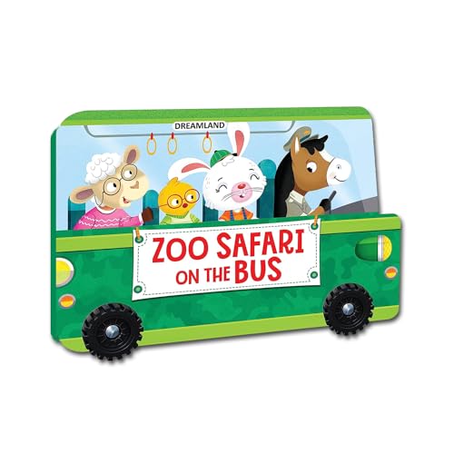 Zoo Safari on the Bus  Wheel Board Book for Kids Age 2+ | Fun BusShaped Story Book for Vocabulary Enrichment, Cognitive Skill D