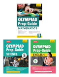 MTG Olympiad PrepGuide Class5 Mathematics, Science & English (Set of 3 Books)  Detailed Theory, Self Test with IMONSOIEO Ch