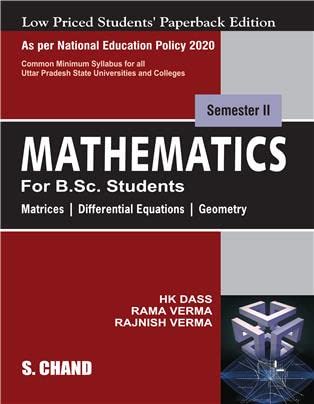 Mathematics For B.Sc. Students  Semester Ii [NepUp]
