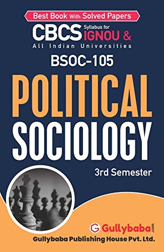 Gullybaba IGNOU BA (Honours) 3rd Sem BSOC105 Political Sociology in English  Latest Edition IGNOU Help Book with Solved Previo