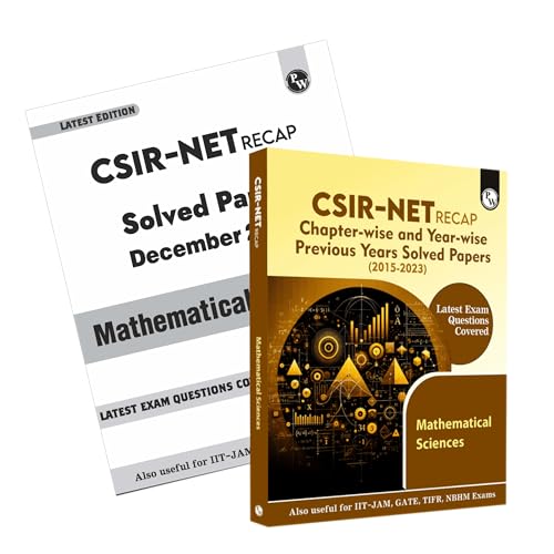 PW CSIR  NET Recap Mathematical Sciences Chapterwise and Yearwise Previous Years Solved Papers (20152023) Latest December Exam