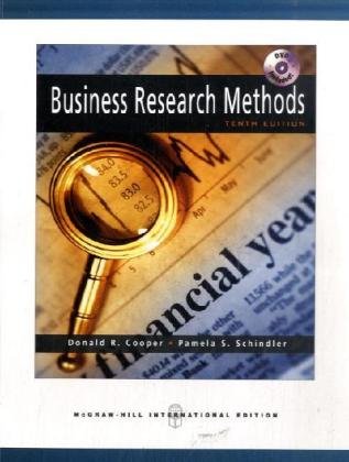 Business Research Methods With Dvd 10Ed (Ie) (Pb 2008)