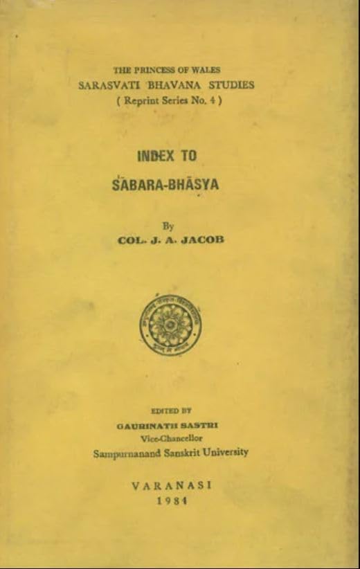 Index to SabaraBhasya