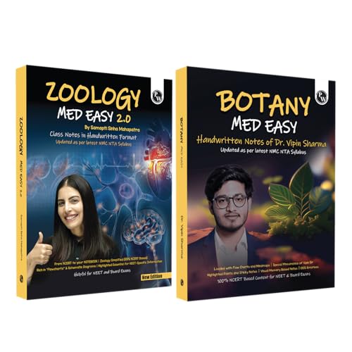 PW Med Easy Zoology 2.0 and Botany Handwritten Notes Combo Set of 2 Books For NEET and Board Exams 202526 | Flowcharts, Mnemoni