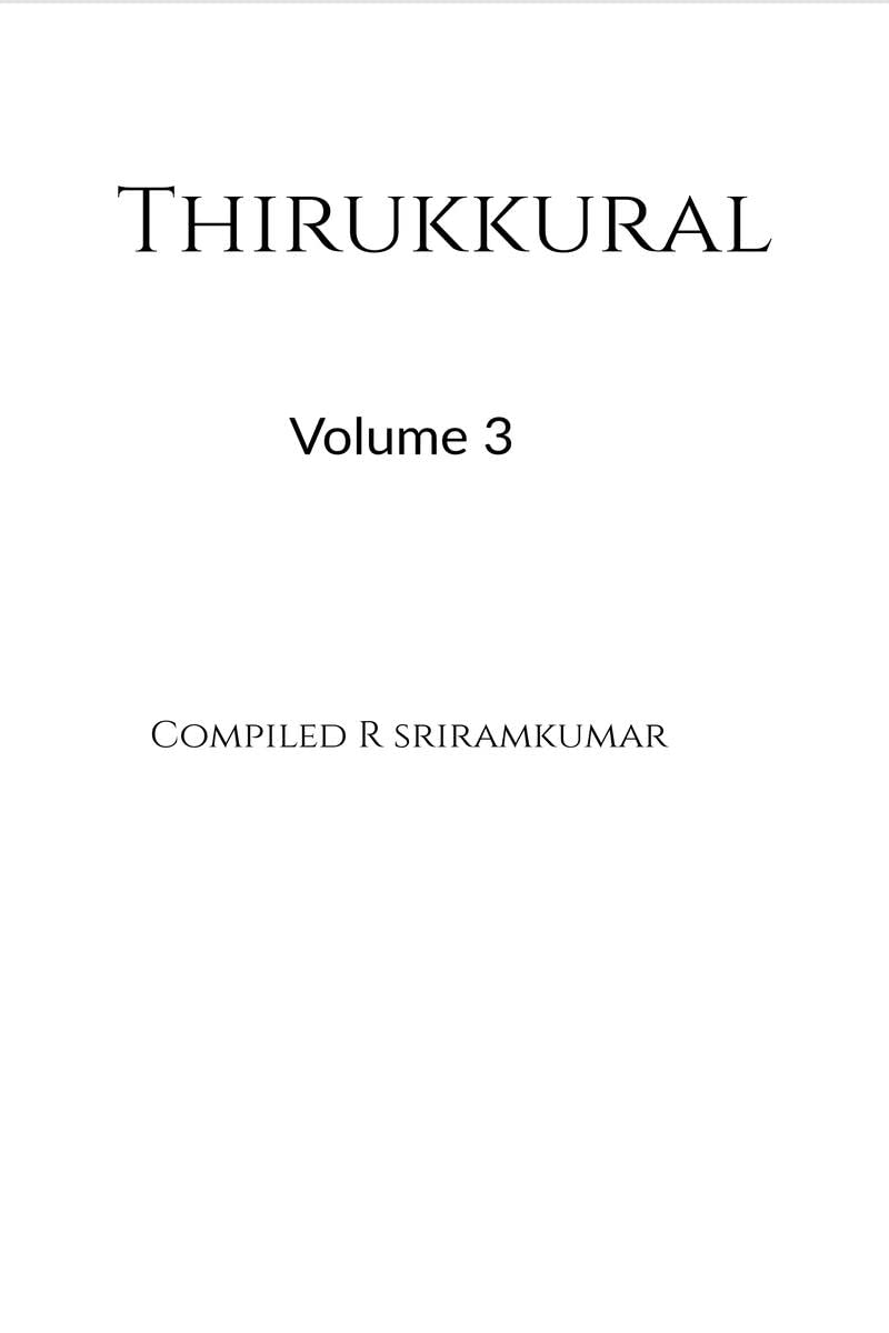 Thirukkural Fact : Volume 3