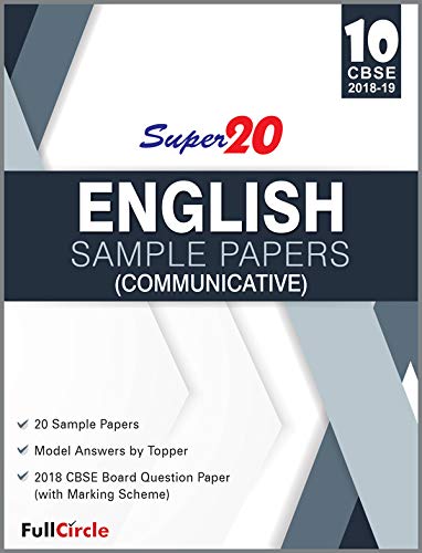 Super20 English Communicative Sample Papers Class 10Th Cbse 201819