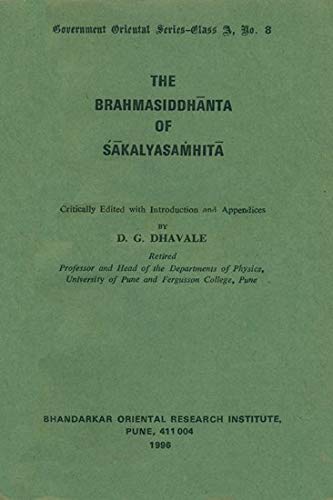 The Brahmasiddhanta Of Sakalyasamhita