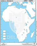 Small Size Outline Practice Map Of Africa Physical (100 Maps) Indian Book Depot