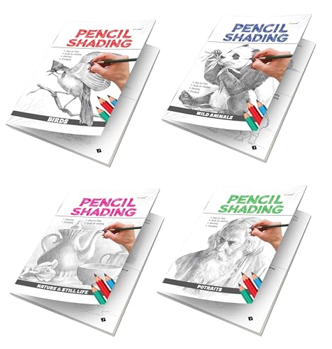 Pencil Shading  Birds, Wild Animals, Nature & Still Life and Portraits : wildlife drawing practice for children, early learners