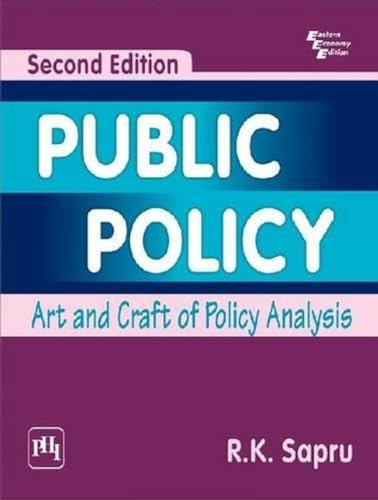 Public Policy: Art and Craft of Policy Analysis