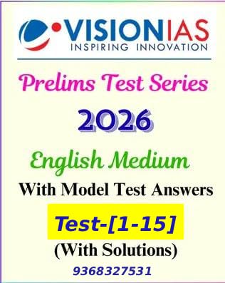 Vision Ias Prelims Test Series 2026 Latest | Test 1 To 15 With Solutions | English Medium | Latest | For Upsc Civil Services Exa