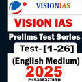 Vision Ias Prelims Test Series 2025 (121) (Questions With Solution) English Photcopy Test Series Books