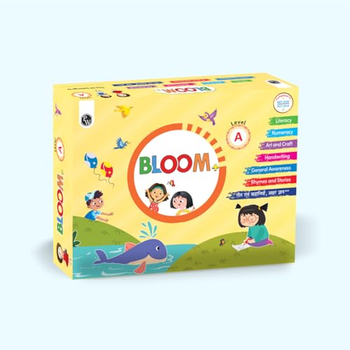 PW Bloom+ Series For Nursery (Level A) Set of 8 Books | Literacy, Numeracy, Art & Craft, Handwriting, General Awareness, English