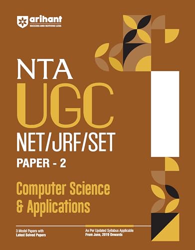 Arihant NTA UGC NET/ JRF/ SET PAPER2 Computer Science & Applications | As per updated syllabus | 3 Model Papers with latest sol