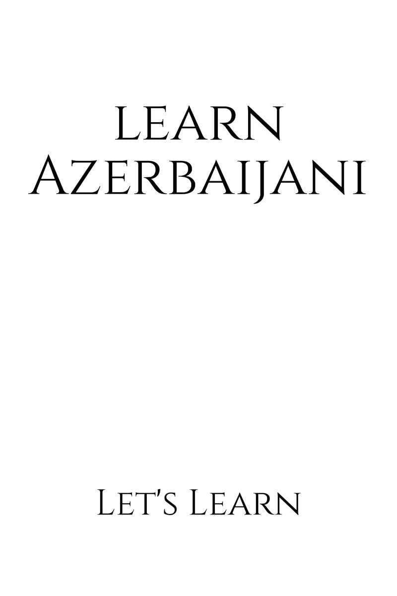 Lets Learn  learn Azerbaijani