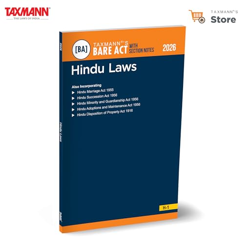 Taxmanns Hindu Laws [Bare Act with Section Notes]  Consolidates Five Key Hindu Personallaw StatutesOffering Complete Texts | 