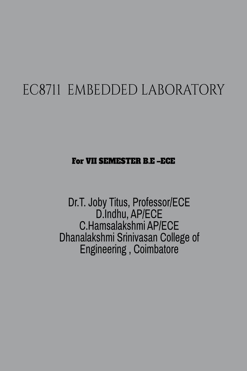 EC8711 EMBEDDED LABORATORY