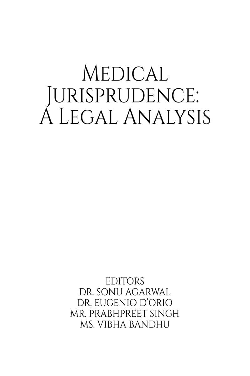 Medical Jurisprudence: A Legal Analysis