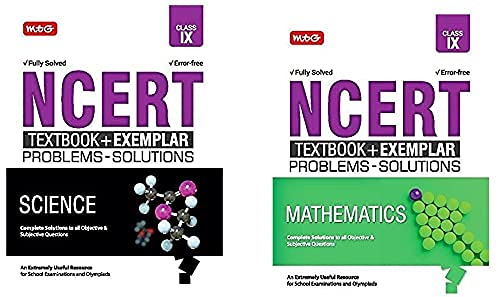 Ncert Text Book + Exemplar Problems  Solutions For Class Ix (Science + Mathematics ) Fully Solved & Error Free ( Set Of 2 Book