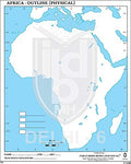 Big Outline Practice Map Of Africa Physical (100 Maps) Indian Book Depot