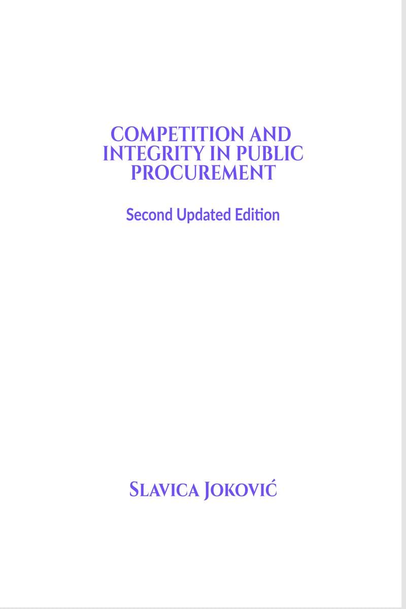 COMPETITION AND INTEGRITY IN PUBLIC PROCUREMENTSECOND UPDATED EDITION