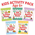 Kids 4th Activity Book Set of 5 for Age 6+ | English, Maths, Environment, General Knowledge & Logical Reasoning | 64 Pages Each 