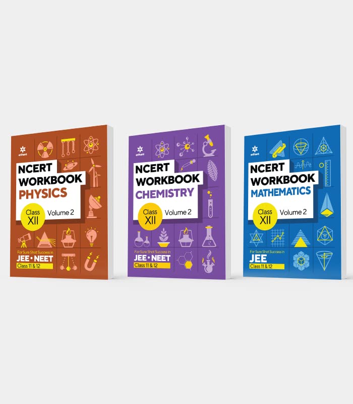 NCERT Workbook Volume 2 Class 12 Physics , Chemistry and Mathematics (Set of 3 Books)