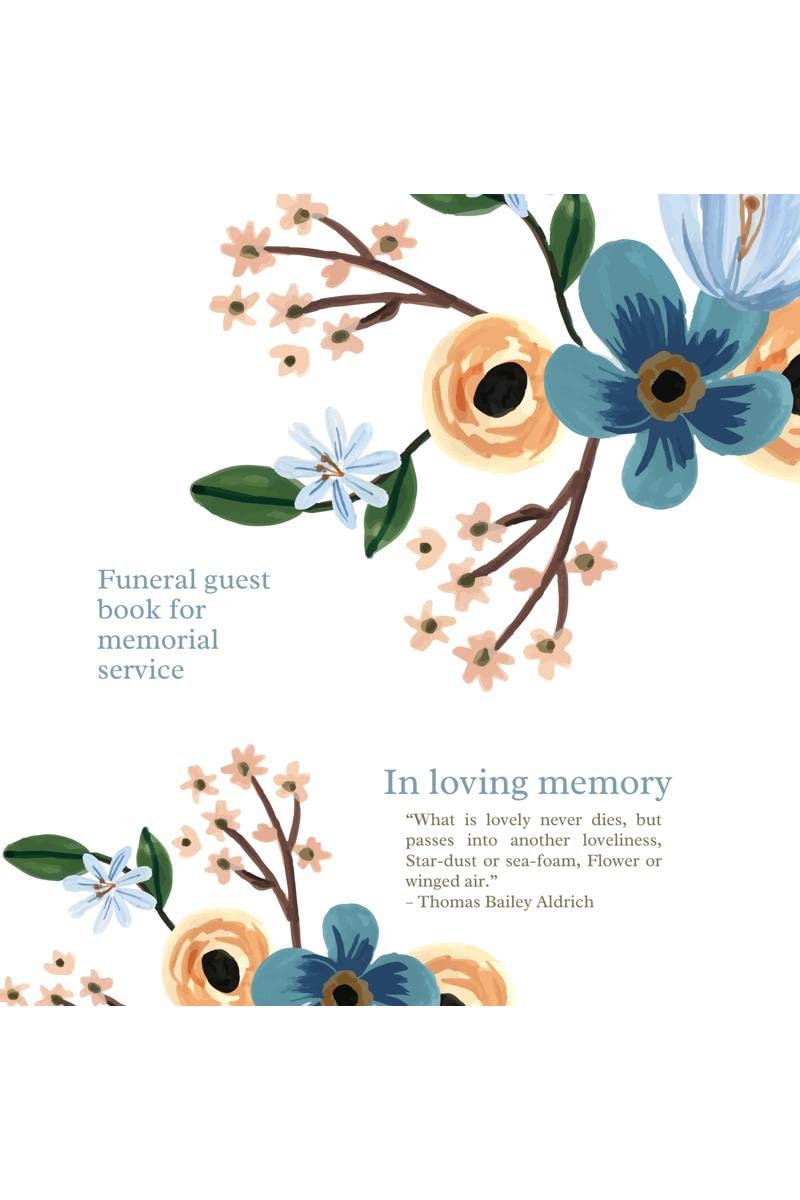 Funeral guest book for memorial service  In loving memory: Memorial Service Guest Book Sign for Funerals
