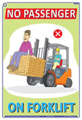 Sop06E | Teachingnest | No Passenger On Forklift | English | 33X48 Cm | Operational Handling Safety Poster | Industrial Safety P