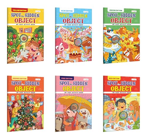 My First Activity Book Spot the Hidden Object  Yellow, Green, Blue, Pink, Orange and Red Edition : Kindergarten learning activi