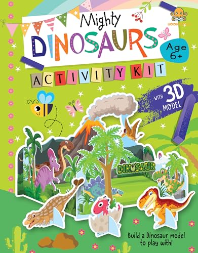 Booktopus Build It Activity Kit  Mighty Dinosaur 3D Model Making Kit with Book  DIY Craft Kit for Kids 36+ Years  Learning T