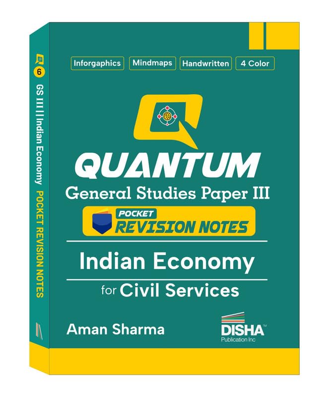 Disha Quantum General Studies Paper Iii Indian Economy Pocket Revision Notes For Civil Services | Upsc & State Psc Prelims & Mai